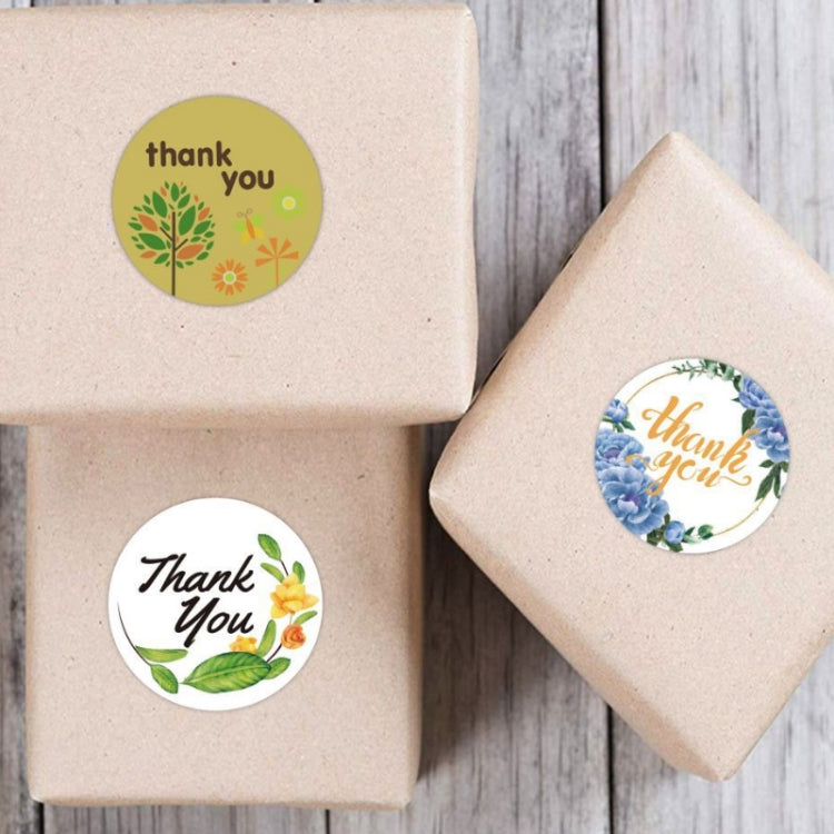 Thank You Flower Sticker Handicraft Decoration Envelope Sealing Sticker