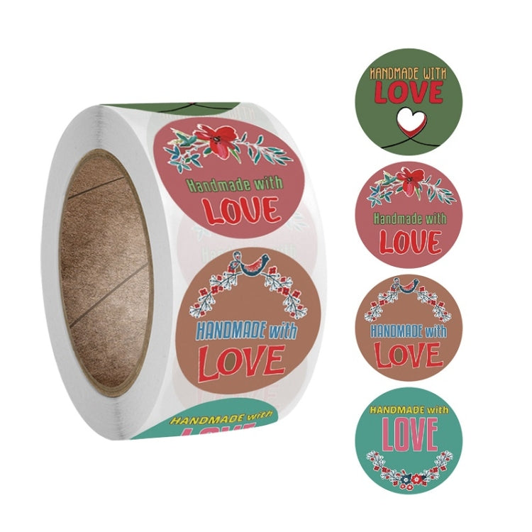 Round Kraft Paper Thank You Sticker Party Gift Tag