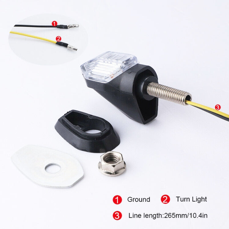 2pcs Motorcycle Steering Lamp Small Shark LED Highlight