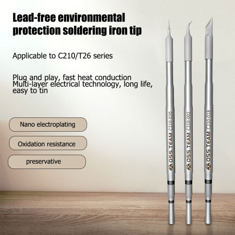 OSS Team C210 Series Soldering Iron Tip Welding Head For JBC T210 / C CD-2SD / 2SHE