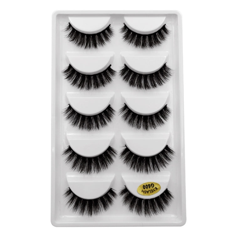 ShiDiShangPin 5 Pairs Mink Fake Eyelashes With Tweezers