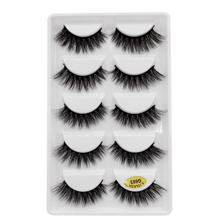 ShiDiShangPin 5 Pairs Mink Fake Eyelashes With Tweezers