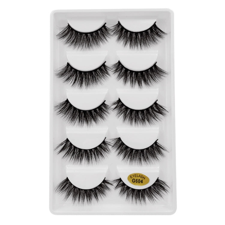 ShiDiShangPin 5 Pairs Mink Fake Eyelashes With Tweezers