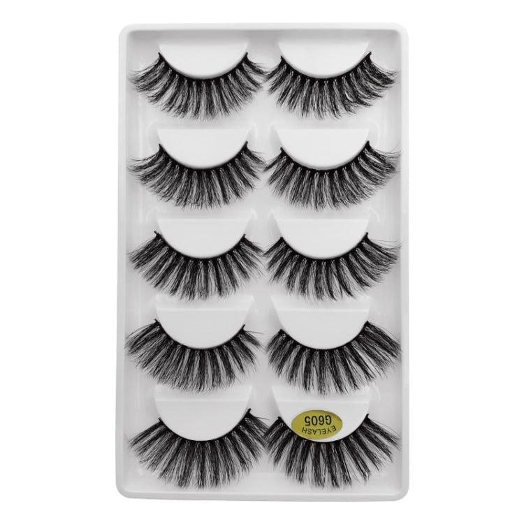 ShiDiShangPin 5 Pairs Mink Fake Eyelashes With Tweezers