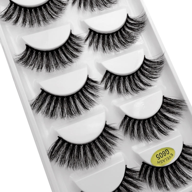 ShiDiShangPin 5 Pairs Mink Fake Eyelashes With Tweezers