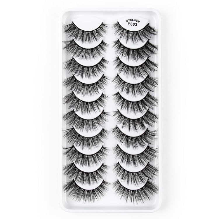 10 Pairs 3D Cat Eye False Eyelashes Naturally Thick And Fluffy Eyelashes