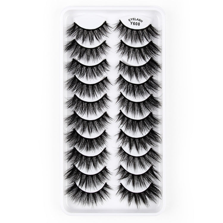10 Pairs 3D Cat Eye False Eyelashes Naturally Thick And Fluffy Eyelashes