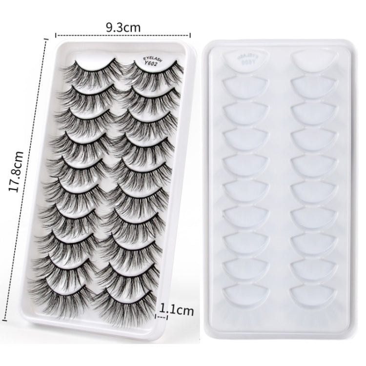 10 Pairs 3D Cat Eye False Eyelashes Naturally Thick And Fluffy Eyelashes