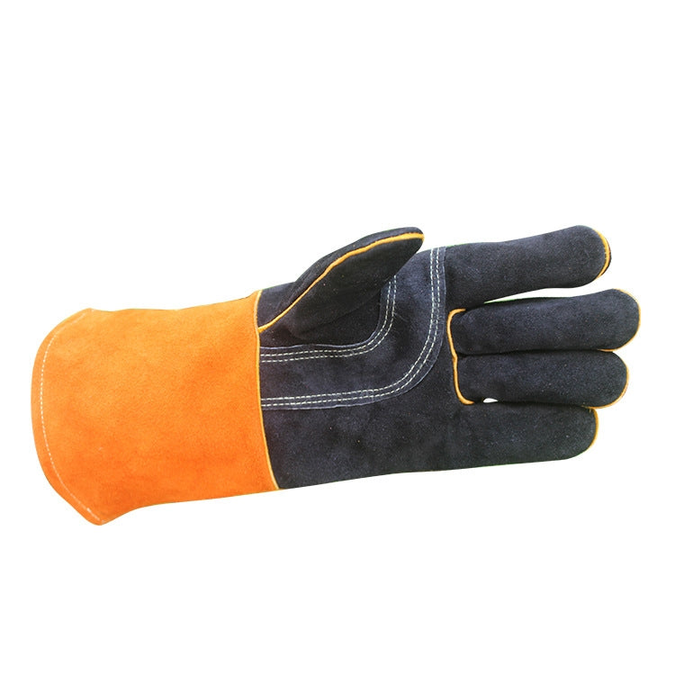 1 Pair JJ-S2011 Outdoor Garden Cut-Proof Genuine Leather Welding Gloves