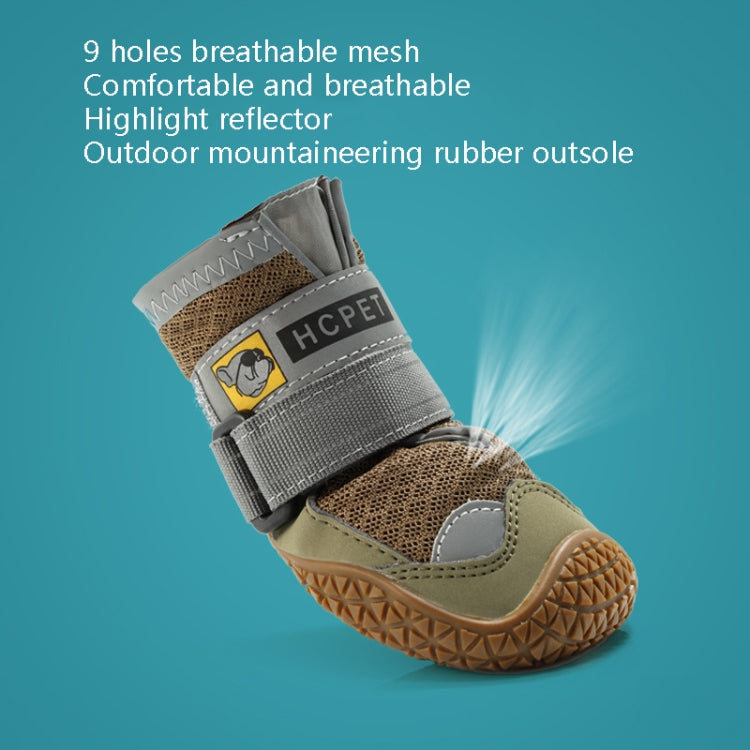 4 PCS / Set HCPET Dog Shoes Breathable Net Dog Shoes