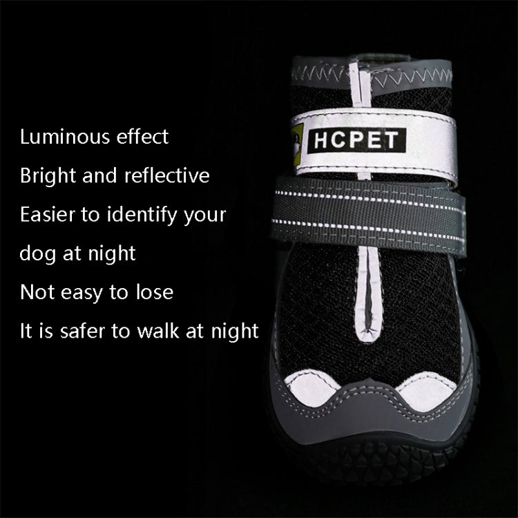 4 PCS / Set HCPET Dog Shoes Breathable Net Dog Shoes