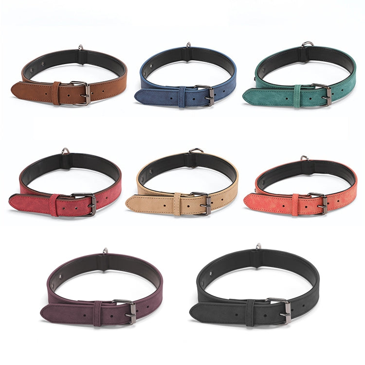 JINMAOHOU Dogs Double-Layer Leather Collar