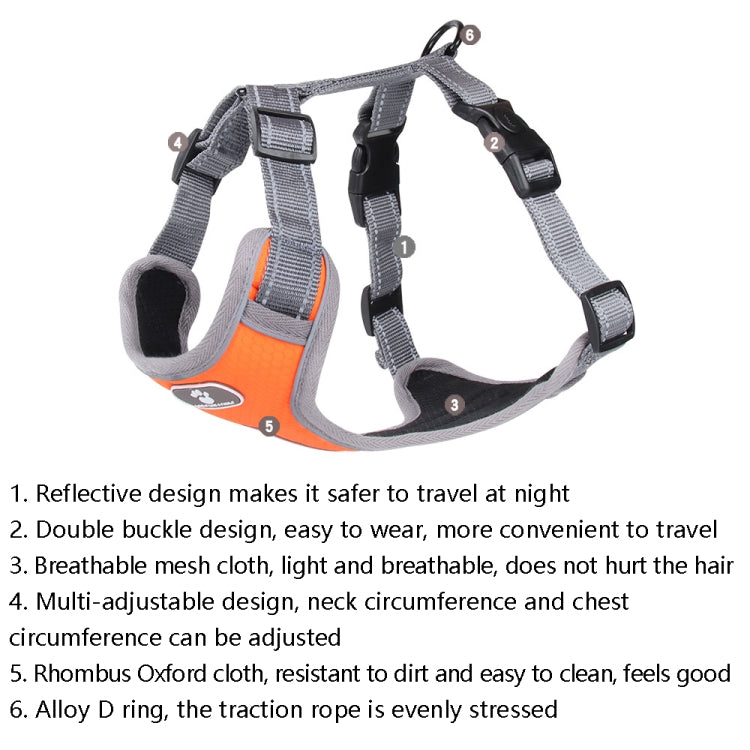 BL-852 Pet Traction Rope Mesh Breathable Dog Chest Straps