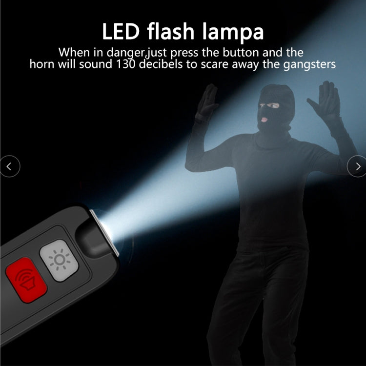 AF-2002 130dB Rechargeable Anti-Wolf Alarm Self-Defense Device With Distress Light