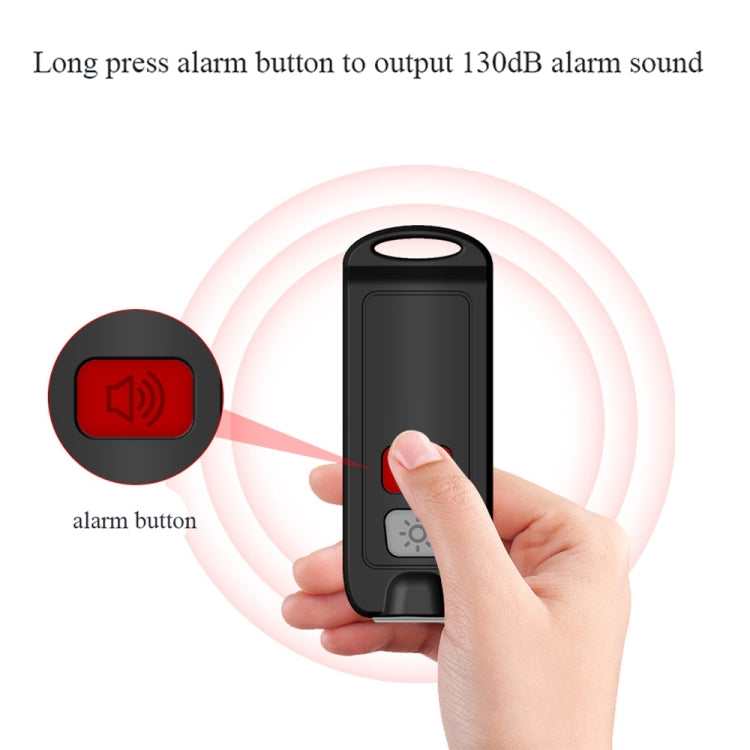 AF-2002 130dB Rechargeable Anti-Wolf Alarm Self-Defense Device With Distress Light