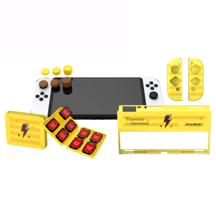 DOBE TNS-1192  Host Handle Protective Shell + Card Box + Rocker Cap Set For Switch OLED