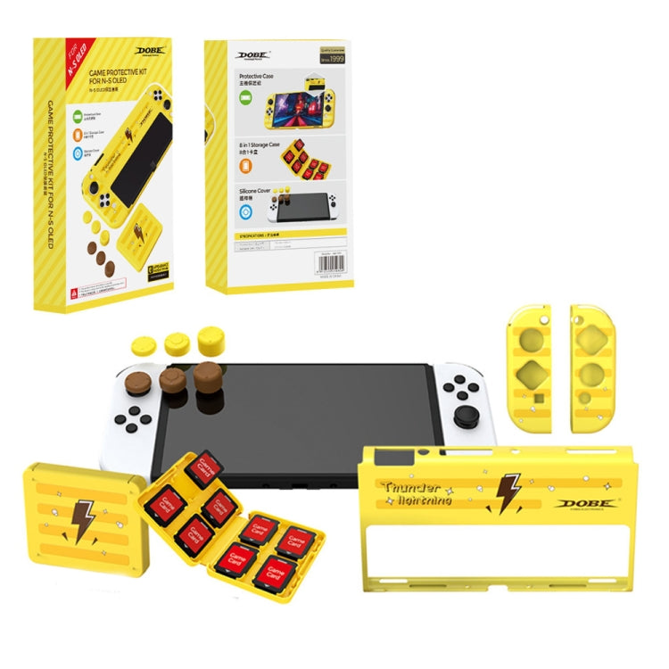 DOBE TNS-1192  Host Handle Protective Shell + Card Box + Rocker Cap Set For Switch OLED