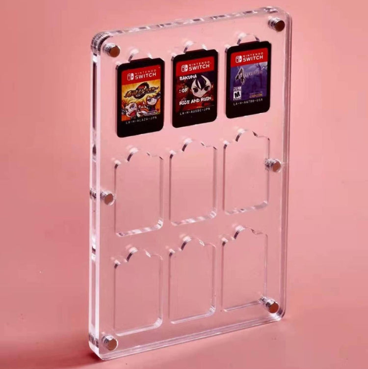 Transparent Crystal Magnetic Game Card Storage Box For Switch