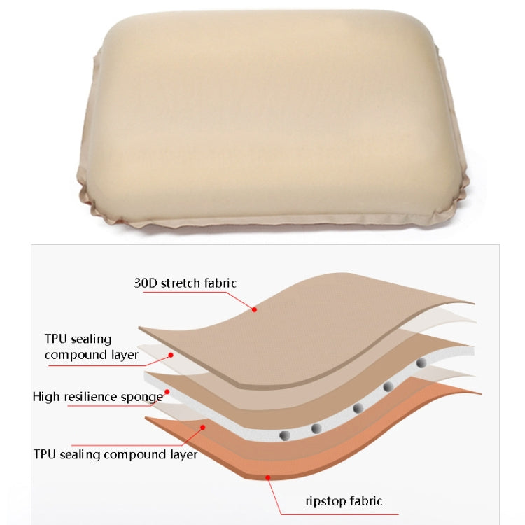 CHANODUG Camping Travel Portable Automatic Inflatable Foam Pillow