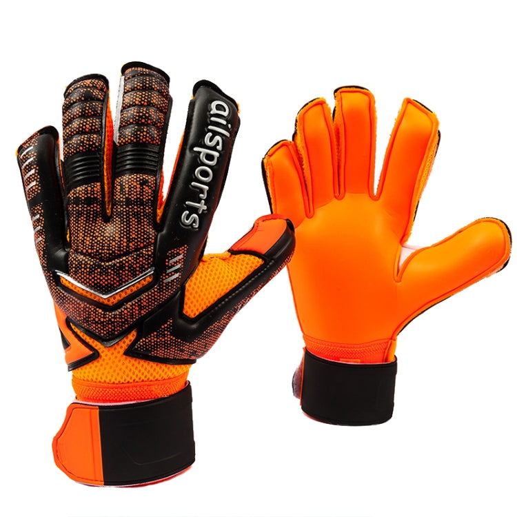 Ailsports ST5511 1 Pair Goalkeeper Thicken Latex Fingers Protection Gloves