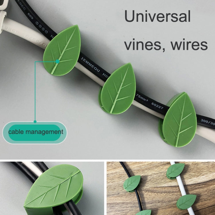 10pcs /Pack Vines Green Plants Indoor Finishing Clips Green Dill Fixer