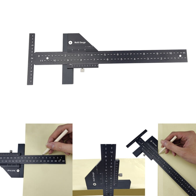 T072 Woodworking Multifunctional Aluminum Alloy Marking Ruler