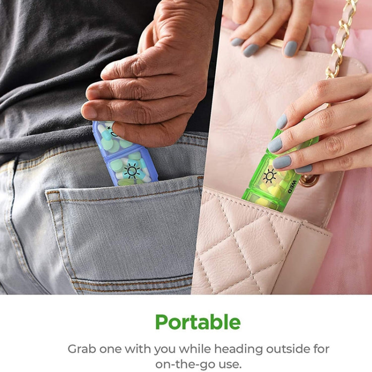 21-compartment Rainbow Pill Box One Week Pill Box