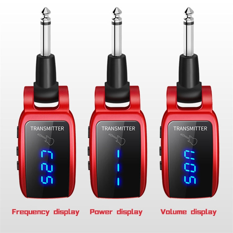 U12DX  6.35mm Jack Wireless Guitar Transmitter Receiver Rechargeable Adapter