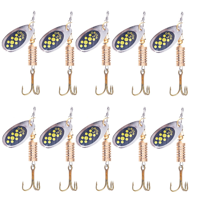 10 PCS HENGJIA  SP054 6.7cm / 7g Fresh Water Sequins Road Bait