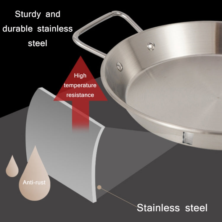 Outdoor Camping Stainless Steel Binaural Pans