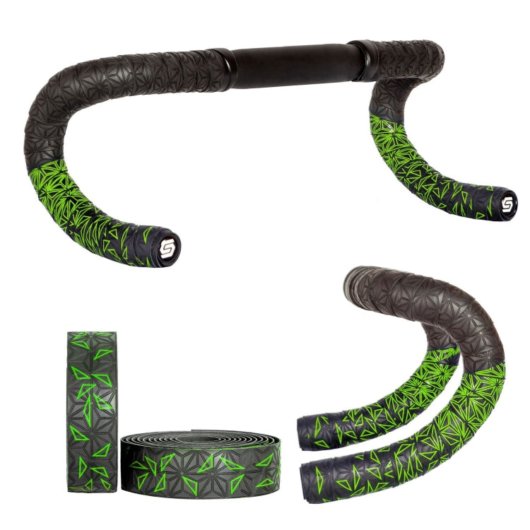 JH085 Chrysanthemum Pattern Shock Absorption Gradient Color Bicycle Handlebar