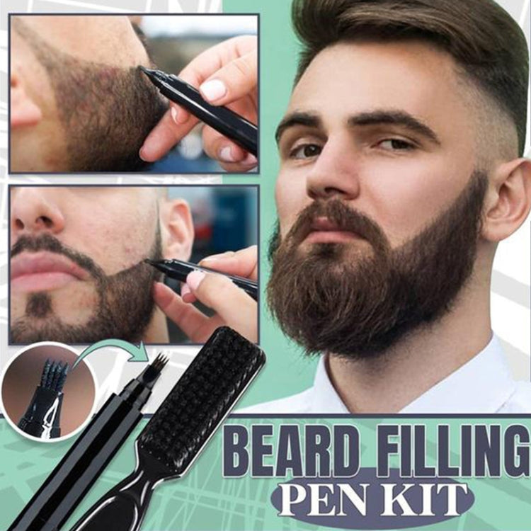 2pcs /Set Waterproof Beard Filler Beard Styling Pen