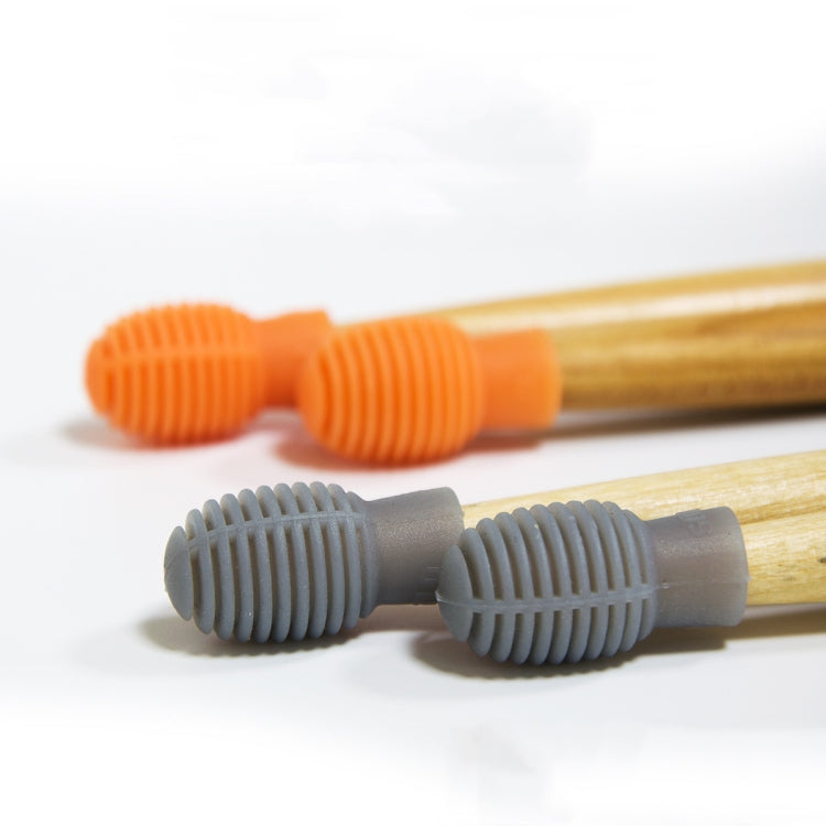 4 Pcs/Set Drum Sticks Silicone Head Drum Cover Practice Drums Mute Protective Case