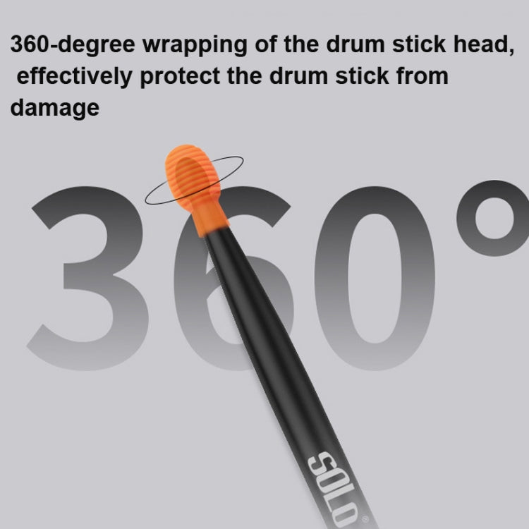 4 Pcs/Set Drum Sticks Silicone Head Drum Cover Practice Drums Mute Protective Case