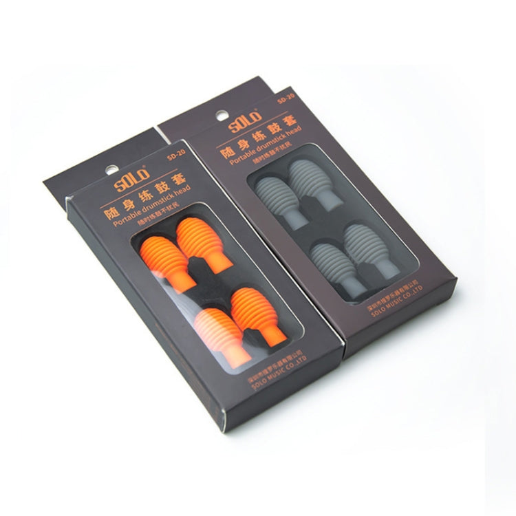 4 Pcs/Set Drum Sticks Silicone Head Drum Cover Practice Drums Mute Protective Case