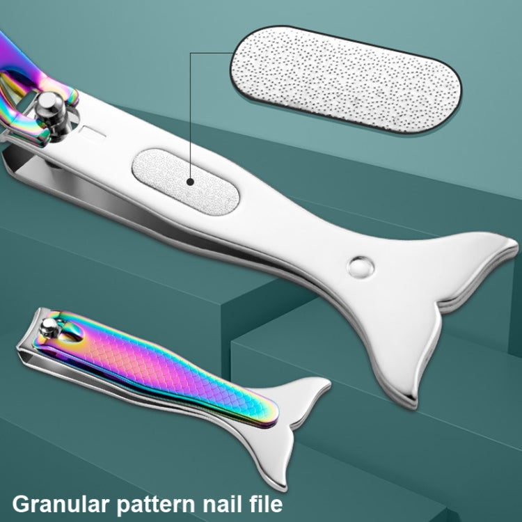 Small Color Titanium Nail Clipper Gradient Mermaid Handle Nail Clipper Nail Art Tool