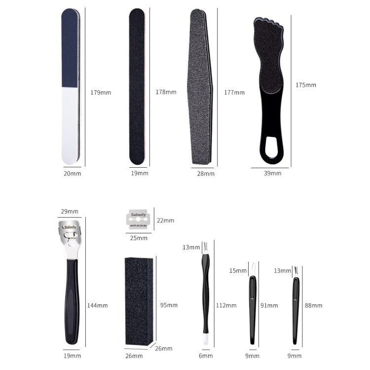 12 In 1 Stainless Steel Pedicure Tool Set