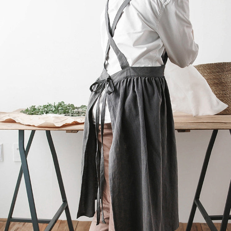 Cotton And Linen Parent-Child Painting Apron Baking Coffee Work Clothes,Size: