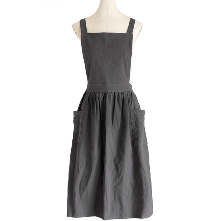 Cotton And Linen Parent-Child Painting Apron Baking Coffee Work Clothes,Size: