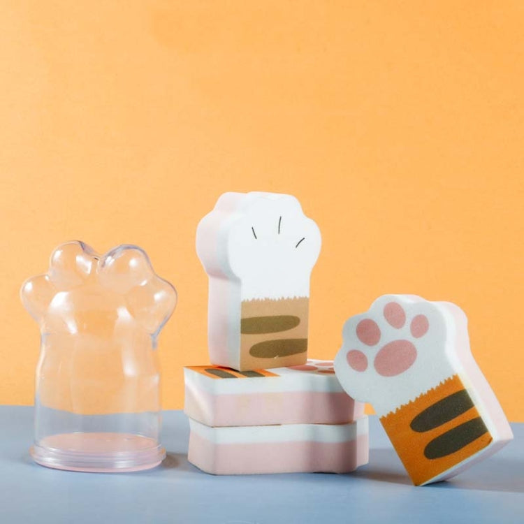 2 PCS Long Cat Claw Wet and Dry Use Puff with Storage Box