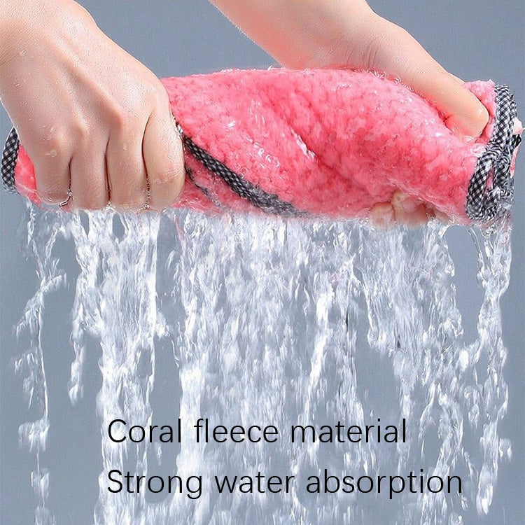 4pcs Hand Towel Hangable Dishcloth Kitchen Rag Non-Stick Oil Absorbent Towel