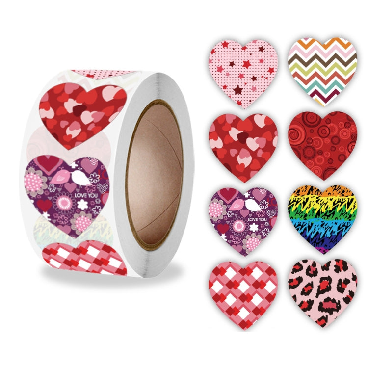 Roll Pack Valentine Day Heart Love Sticker Self-adhesive Label
