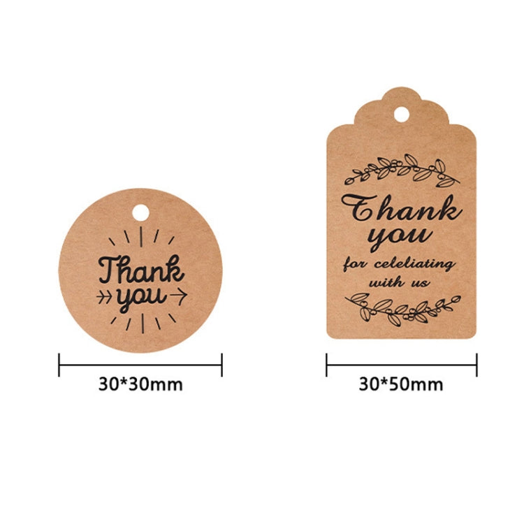 100pcs /Pack Kraft Paper Gift Tag With 20m Hemp Rope