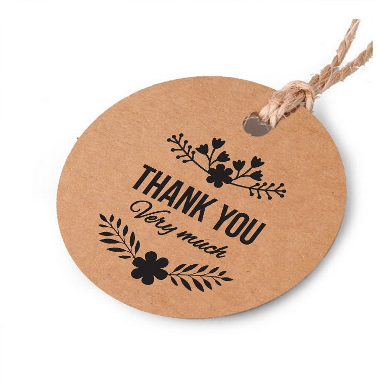 100pcs /Pack Kraft Paper Gift Tag With 20m Hemp Rope