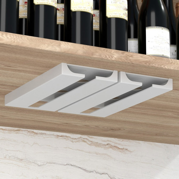 2 PCS Living Room Kitchen Free Punch Goblet Wine Glass Hanging Rack