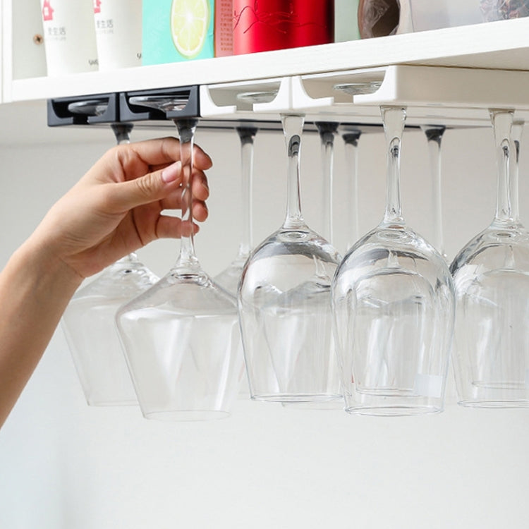 2 PCS Living Room Kitchen Free Punch Goblet Wine Glass Hanging Rack