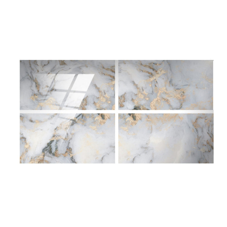 4 PCS  Crystal Film Wall Tile Sticker Imitation Marble Pattern Wall Sticker