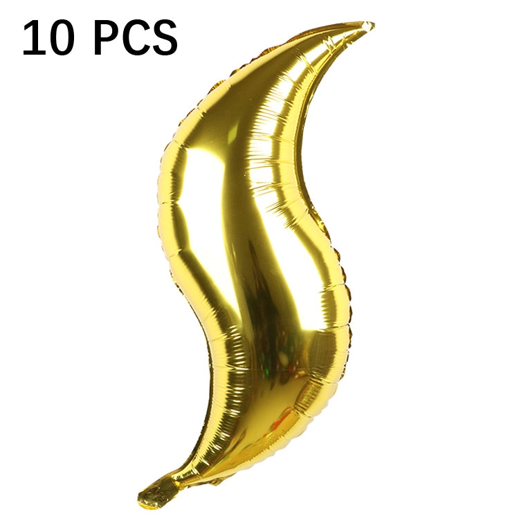 10 PCS 24 Inch S-Shaped Balloon Fish Tail Wavy Balloon Birthday Wedding Party Arrangement Balloon