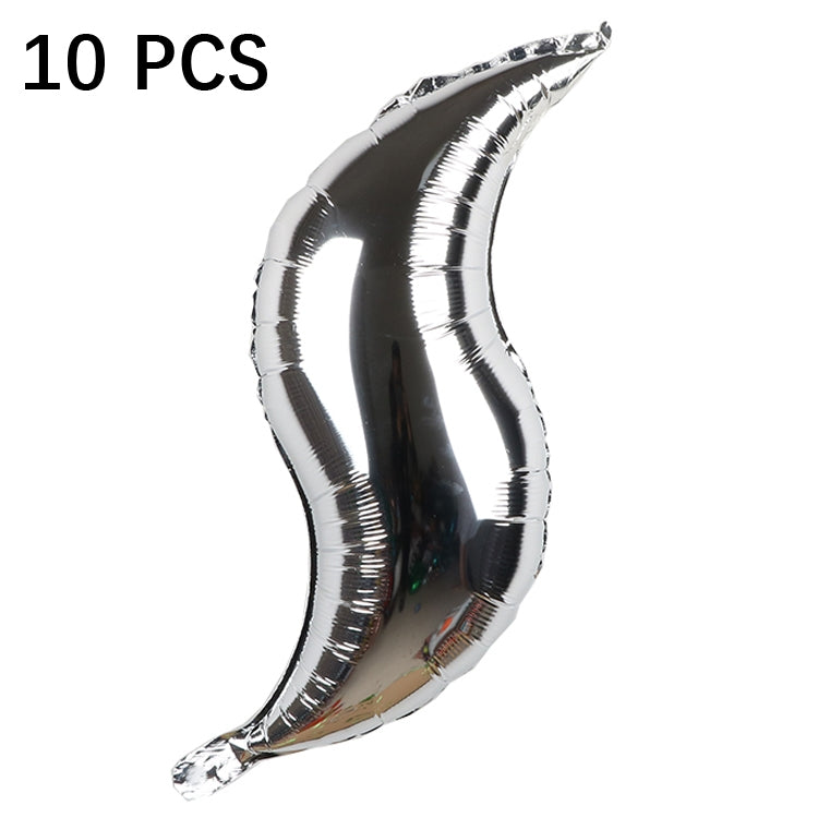 10 PCS 24 Inch S-Shaped Balloon Fish Tail Wavy Balloon Birthday Wedding Party Arrangement Balloon