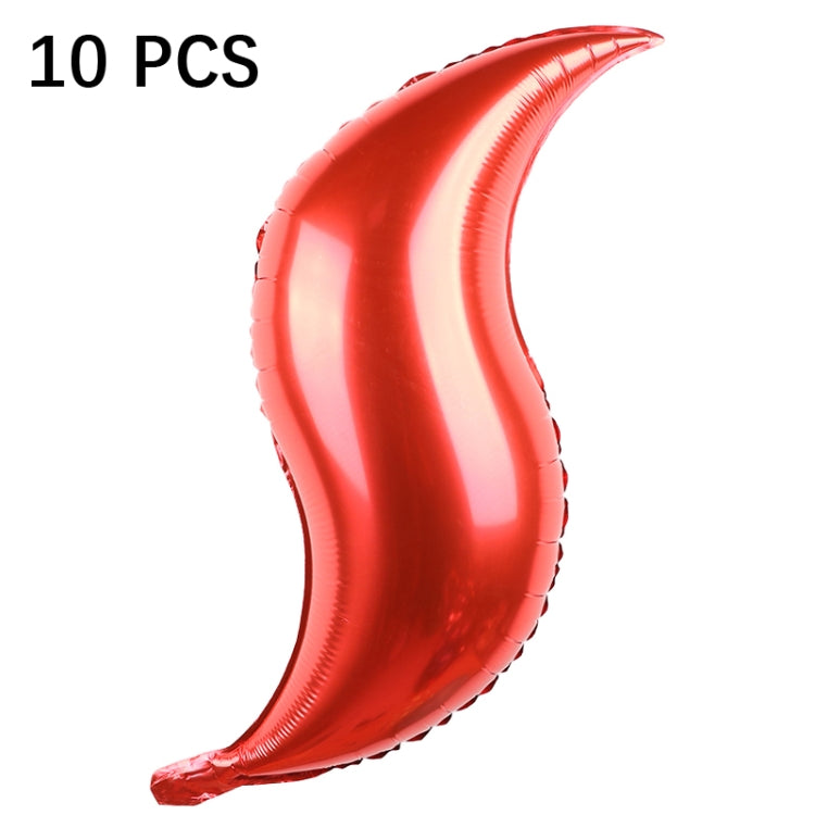 10 PCS 24 Inch S-Shaped Balloon Fish Tail Wavy Balloon Birthday Wedding Party Arrangement Balloon